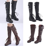 Maxbell 1/6 Scale Female Figure Shoes Handmade Boots for 12 inch Figures Accessories Black