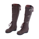 Maxbell 1/6 Scale Female Figure Shoes Handmade Boots for 12 inch Figures Accessories Brown