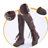 Maxbell 1/6 Scale Female Figure Shoes Handmade Boots for 12 inch Figures Accessories Brown
