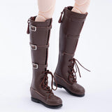 Maxbell 1/6 Scale Female Figure Shoes Handmade Boots for 12 inch Figures Accessories Brown