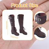Maxbell 1/6 Scale Female Figure Shoes Handmade Boots for 12 inch Figures Accessories Brown