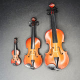 Maxbell Mini Violin Model Wooden Gift Mini Musical Instrument Decor for Cabinet Desk 7cm