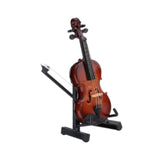 Maxbell Mini Violin Model Wooden Gift Mini Musical Instrument Decor for Cabinet Desk 7cm