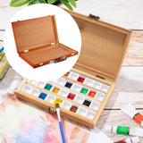 Maxbell Wooden Painting Box Travel Beginners Portable Retro Design Drawing Tool Case