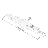 Maxbell RC Car Rear Bridge Assembly 127mm Upgrade Part for 1/16 C14 1/10 Black