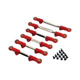 Maxbell 6Pcs RC Chassis Link Rod RC Model Vehicle Parts for P73200 P73240 1/7 RC DIY Red
