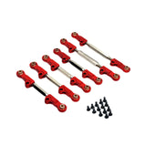 Maxbell 6Pcs RC Chassis Link Rod RC Model Vehicle Parts for P73200 P73240 1/7 RC DIY Red
