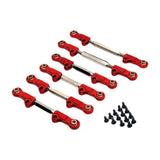 Maxbell 6Pcs RC Chassis Link Rod RC Model Vehicle Parts for P73200 P73240 1/7 RC DIY Red