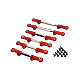 Maxbell 6Pcs RC Chassis Link Rod RC Model Vehicle Parts for P73200 P73240 1/7 RC DIY Red