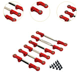 Maxbell 6Pcs RC Chassis Link Rod RC Model Vehicle Parts for P73200 P73240 1/7 RC DIY Red