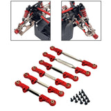 Maxbell 6Pcs RC Chassis Link Rod RC Model Vehicle Parts for P73200 P73240 1/7 RC DIY Red