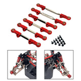 Maxbell 6Pcs RC Chassis Link Rod RC Model Vehicle Parts for P73200 P73240 1/7 RC DIY Red