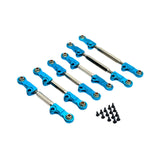 Maxbell 6Pcs RC Chassis Link Rod RC Model Vehicle Parts for P73200 P73240 1/7 RC DIY Blue