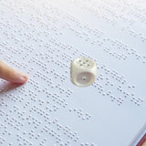 Maxbell Tactile Braille Dice Professional for Blind with Raised Black Pips Accessory