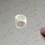 Maxbell Tactile Braille Dice Professional for Blind with Raised Black Pips Accessory