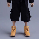 Maxbell Men Figures Boots Collection Accs 1/12 Scale for 6in Doll Model Men Figures Yellow