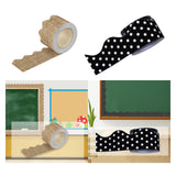 Maxbell Border Trim Stickers Wall Decor for Classroom Chalkboard Farmhouse brown
