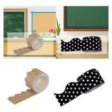 Maxbell Border Trim Stickers Wall Decor for Classroom Chalkboard Farmhouse brown