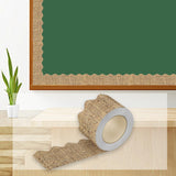 Maxbell Border Trim Stickers Wall Decor for Classroom Chalkboard Farmhouse brown