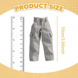 Maxbell 1/12 Scale Action Figure Clothes Trousers Fashion Dress up for 6" Male Dolls White