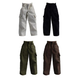 Maxbell 1/12 Scale Action Figure Clothes Trousers Fashion Dress up for 6" Male Dolls White
