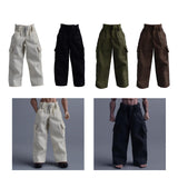 Maxbell 1/12 Scale Action Figure Clothes Trousers Fashion Dress up for 6" Male Dolls White