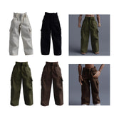 Maxbell 1/12 Scale Action Figure Clothes Trousers Fashion Dress up for 6" Male Dolls White