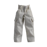 Maxbell 1/12 Scale Action Figure Clothes Trousers Fashion Dress up for 6" Male Dolls White