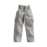 Maxbell 1/12 Scale Action Figure Clothes Trousers Fashion Dress up for 6" Male Dolls White