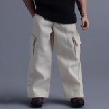 Maxbell 1/12 Scale Action Figure Clothes Trousers Fashion Dress up for 6" Male Dolls White