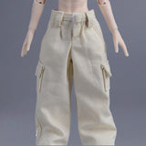 Maxbell 1/12 Scale Action Figure Clothes Trousers Fashion Dress up for 6" Male Dolls White