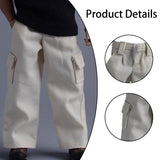 Maxbell 1/12 Scale Action Figure Clothes Trousers Fashion Dress up for 6" Male Dolls White