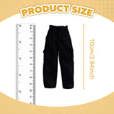 Maxbell 1/12 Scale Action Figure Clothes Trousers Fashion Dress up for 6" Male Dolls Black