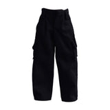 Maxbell 1/12 Scale Action Figure Clothes Trousers Fashion Dress up for 6" Male Dolls Black