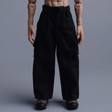 Maxbell 1/12 Scale Action Figure Clothes Trousers Fashion Dress up for 6" Male Dolls Black