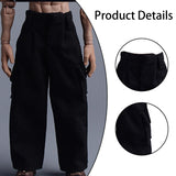 Maxbell 1/12 Scale Action Figure Clothes Trousers Fashion Dress up for 6" Male Dolls Black