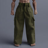 Maxbell 1/12 Scale Action Figure Clothes Trousers Fashion Dress up for 6" Male Dolls Green