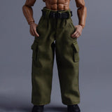 Maxbell 1/12 Scale Action Figure Clothes Trousers Fashion Dress up for 6" Male Dolls Green
