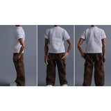 Maxbell 1/12 Scale Action Figure Clothes Trousers Fashion Dress up for 6" Male Dolls Brown