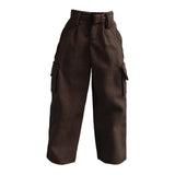 Maxbell 1/12 Scale Action Figure Clothes Trousers Fashion Dress up for 6" Male Dolls Brown