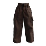 Maxbell 1/12 Scale Action Figure Clothes Trousers Fashion Dress up for 6" Male Dolls Brown
