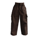Maxbell 1/12 Scale Action Figure Clothes Trousers Fashion Dress up for 6" Male Dolls Brown