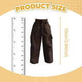 Maxbell 1/12 Scale Action Figure Clothes Trousers Fashion Dress up for 6" Male Dolls Brown