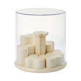 Maxbell Clear Display Case Rotating Silent Showcase for Mini Toys Collectibles Dolls