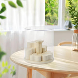 Maxbell Clear Display Case Rotating Silent Showcase for Mini Toys Collectibles Dolls