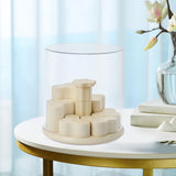 Maxbell Clear Display Case Rotating Silent Showcase for Mini Toys Collectibles Dolls