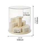 Maxbell Clear Display Case Rotating Silent Showcase for Mini Toys Collectibles Dolls