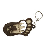Maxbell Car Keychain Key Holder Ornament Cute Wooden Keyring for Keys Backpack Purse
