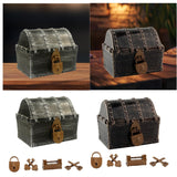 Maxbell Pirate Treasure Chest Decor Decorative Jewelry Box for Play Outdoor Birthday Copper