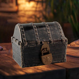 Maxbell Pirate Treasure Chest Decor Decorative Jewelry Box for Play Outdoor Birthday Copper